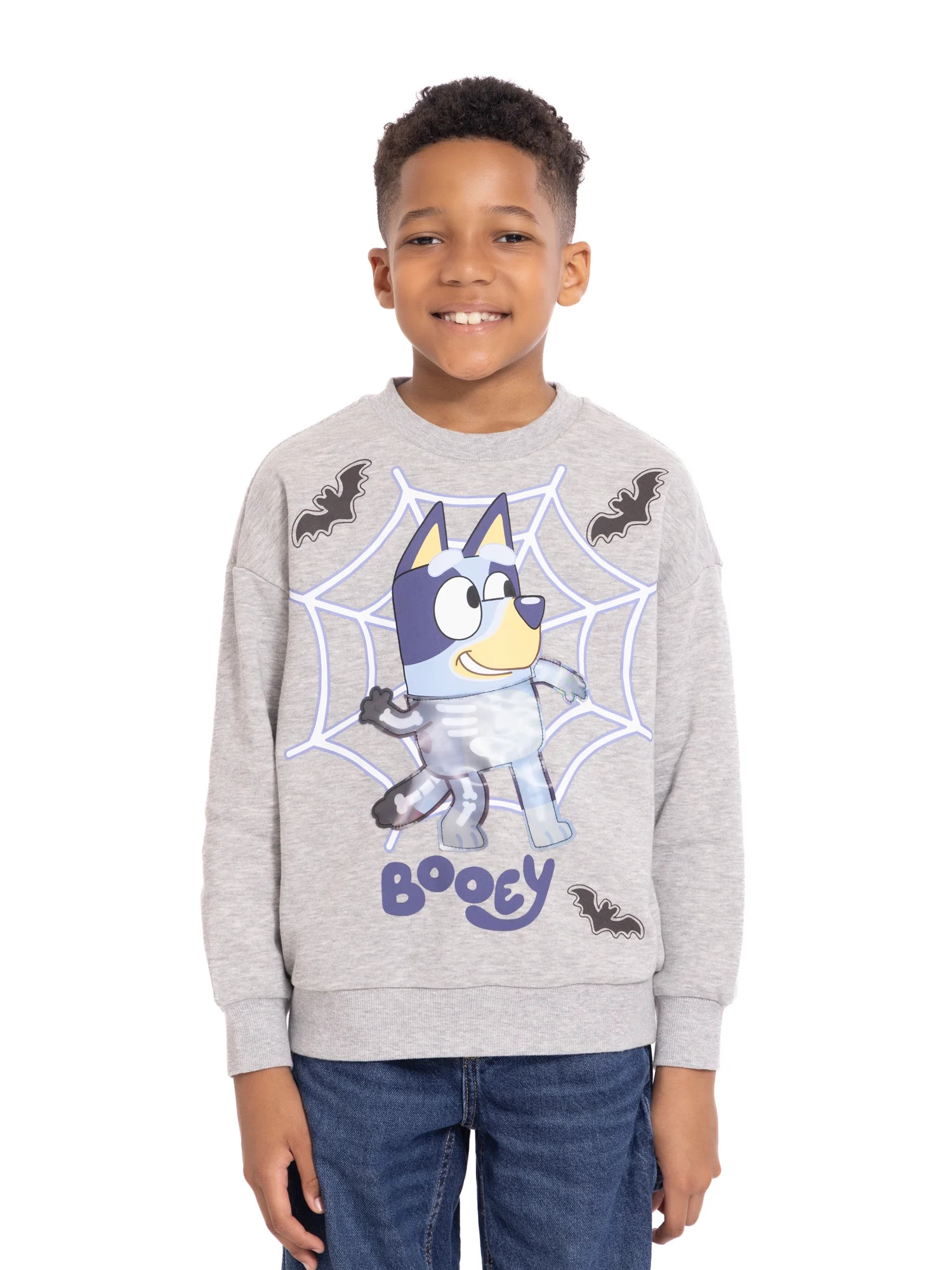 Bluey Boys Long Sleeve Halloween Graphic Crewneck Sweatshirt, Sizes 4-12 | Walmart (US)