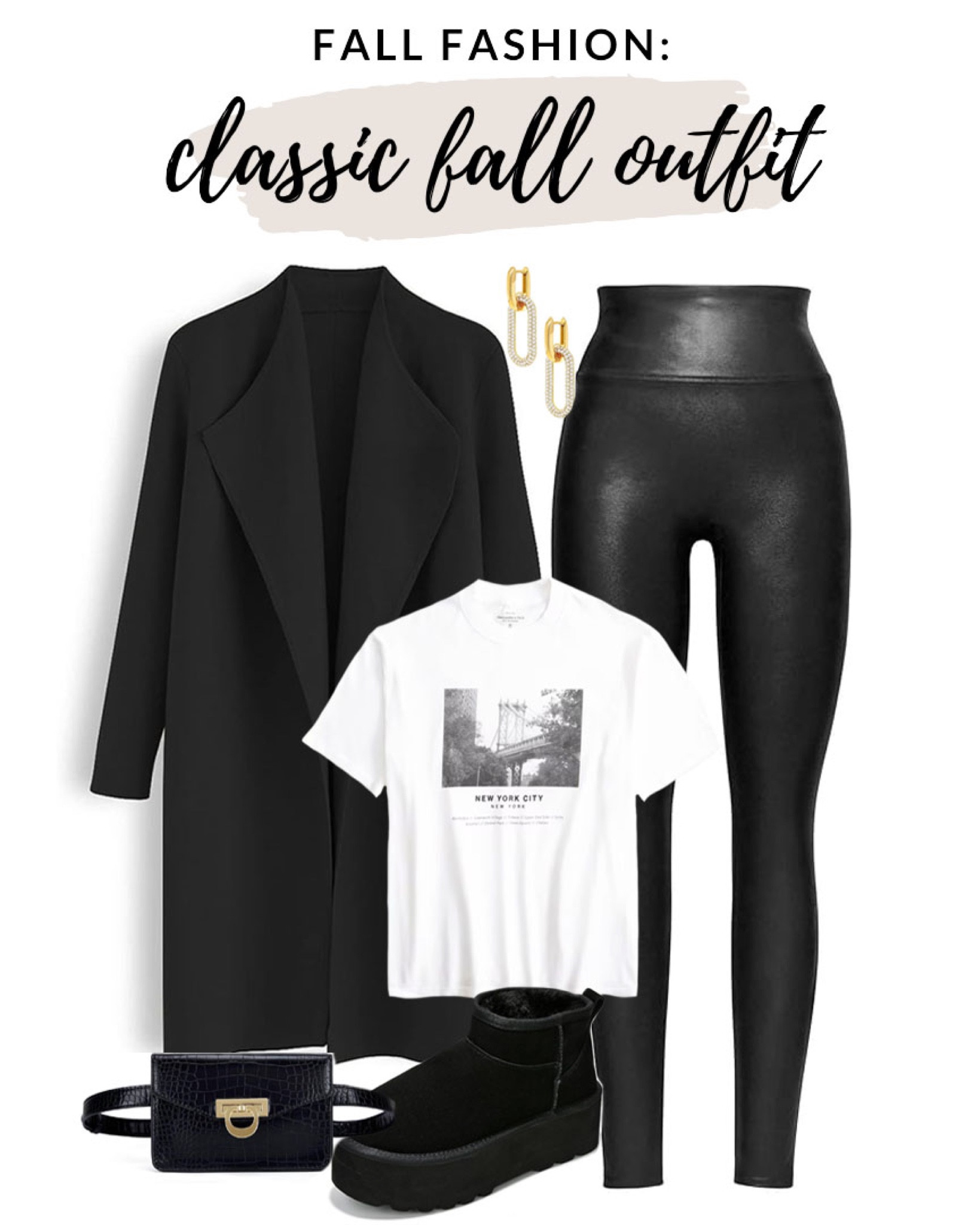 Classic, comfy and cute fall outfit idea! 

#fallfashion 

Amazon coatigan. How to style the viral coatigan. Spanx faux leather leggings. NYC graphic tee. Black platform boots  

#LTKSeasonal #LTKstyletip #LTKfindsunder100