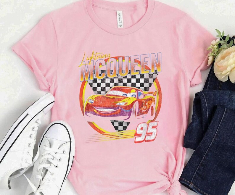 Disney Pixar Cars Shirt, Lightning Mcqueen T-shirt, Vintage Race Tee Birthday Gift, Disneyland Va... | Etsy (US)