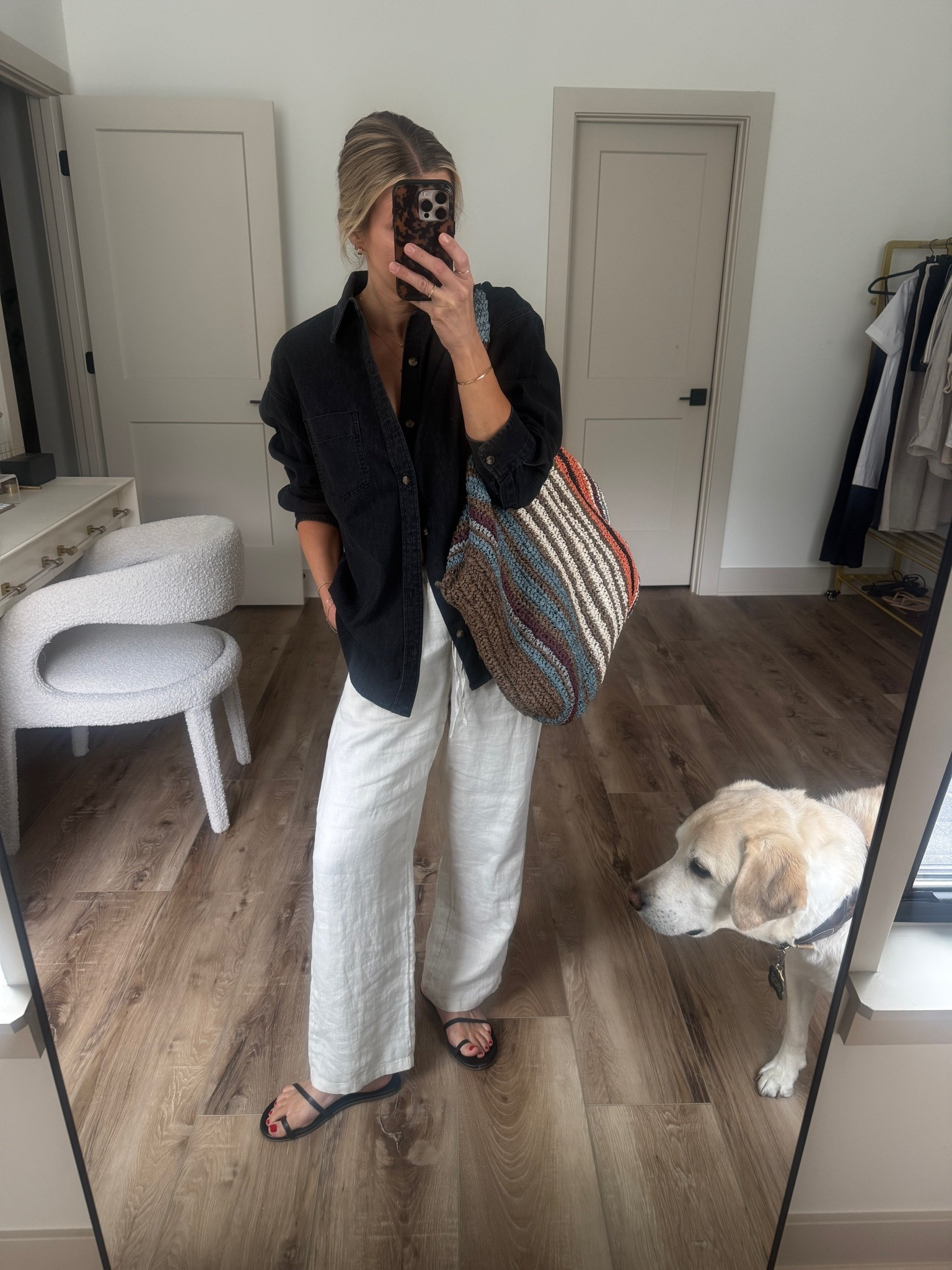 Wearing XS denim shirt (runs big), XS /reg linen pants, sandals tts

#LTKOver40 #LTKSeasonal #LTKootd