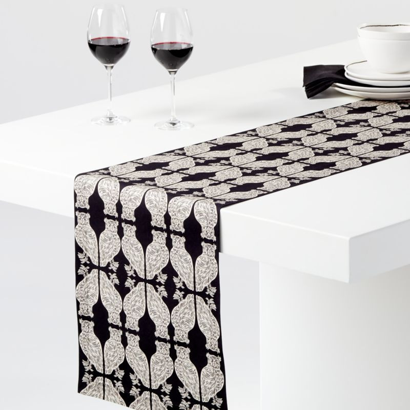 Patch NYC 90" Owl Table Runner + Reviews | Crate and Barrel | Crate & Barrel