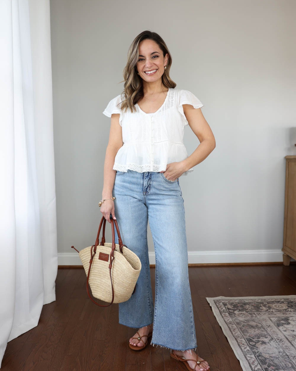 Simple & chic white tops for petites that will go with anything!

Outfit 1:
White peplum top (Gap): petite xs 
Light wash jeans (J.Crew Factory): 24 classic - 26.5” inseam 
Sandals: true to size

Outfit 2:
Linen Pants (J.Crew Factory): Petite 00 suggest sizing up
White Top (Nordstrom): petite xs
Shoes: tts

Outfit 3:
White button down (Quince): xs
Linen shorts (Quince): 0 - fully lined 
Ballet flats: true to size 

My measurements for reference: I’m 4’10” and 105lbs. My bust, waist, and hip measurement is 32”, 24”, and 36”.

#LTKSeasonal #LTKPetite #LTKSaleAlert