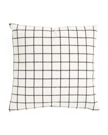 Made In Usa 22x22 Grid Pillow | TJ Maxx