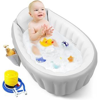 PandaEar Inflatable Baby Bathtub Toddler Tub for Shower, Collapsible Portable Bathtub for Kids, B... | Amazon (US)