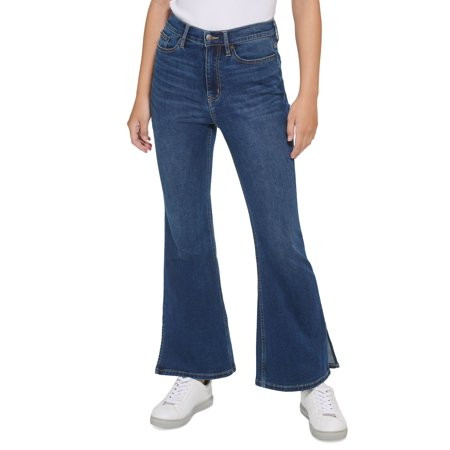 Petite Slit-Cuff Flare-Leg Denim Jeans Vero 26P | Walmart (US)