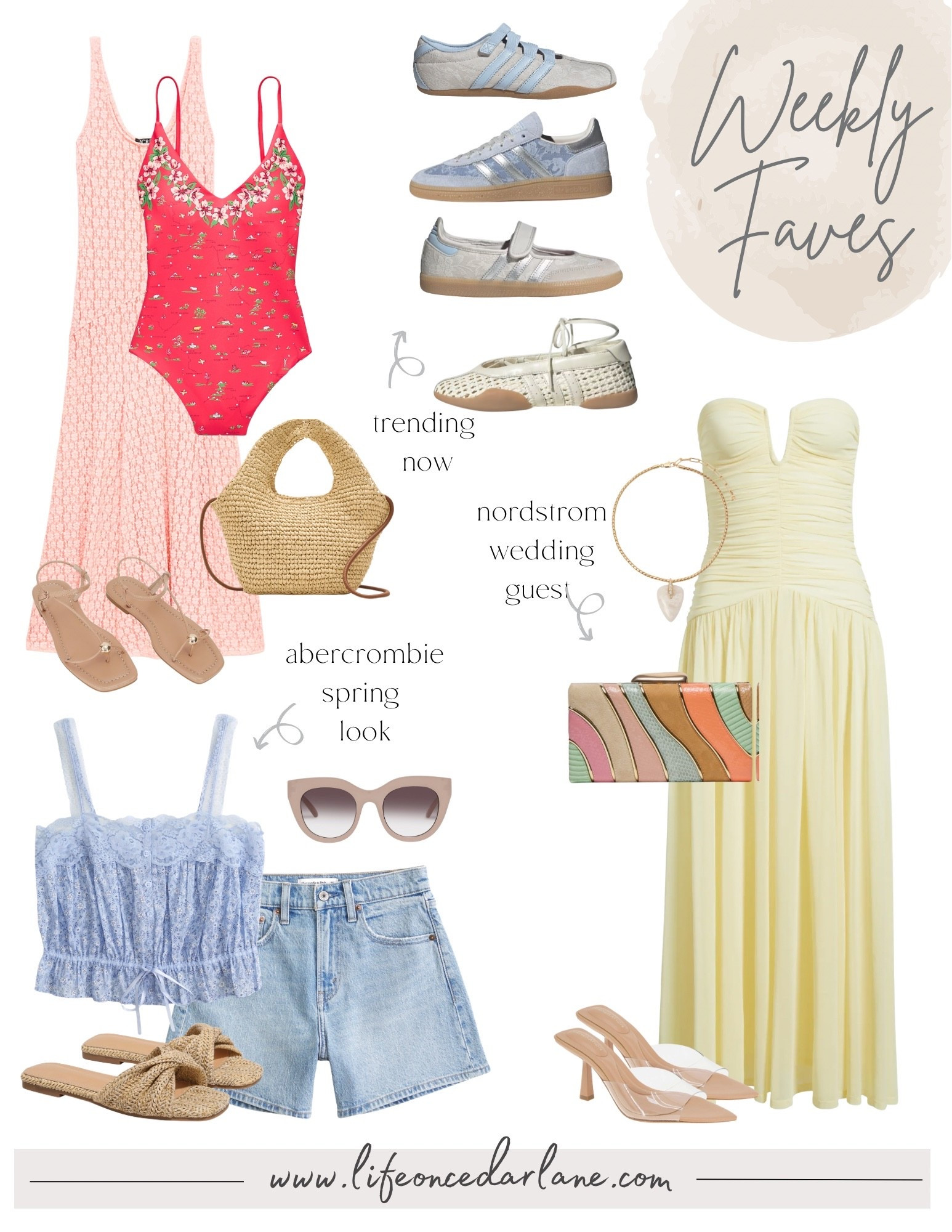 Weekly Faves- check out what we are loving! From new arrivals, sales, fashion and more! Loving this  Abercrombie look, Nordstrom spring  wedding guest look & new Adidas sneakers!


#LTKSaleAlert #LTKOver40 #LTKMothersDay