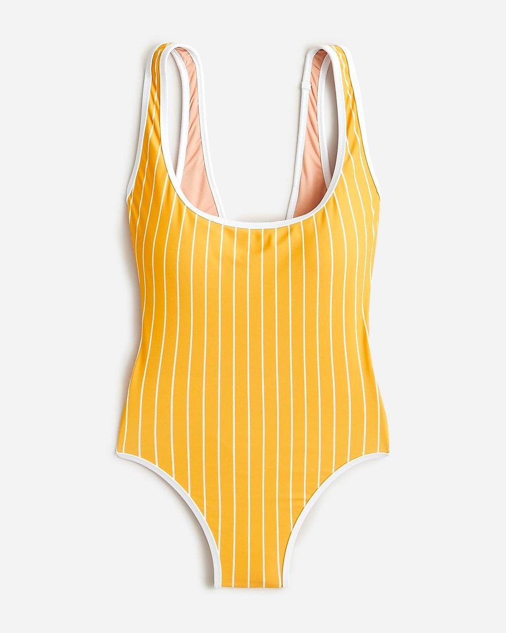 Scoopneck one-piece swimsuit in stripe | J.Crew US