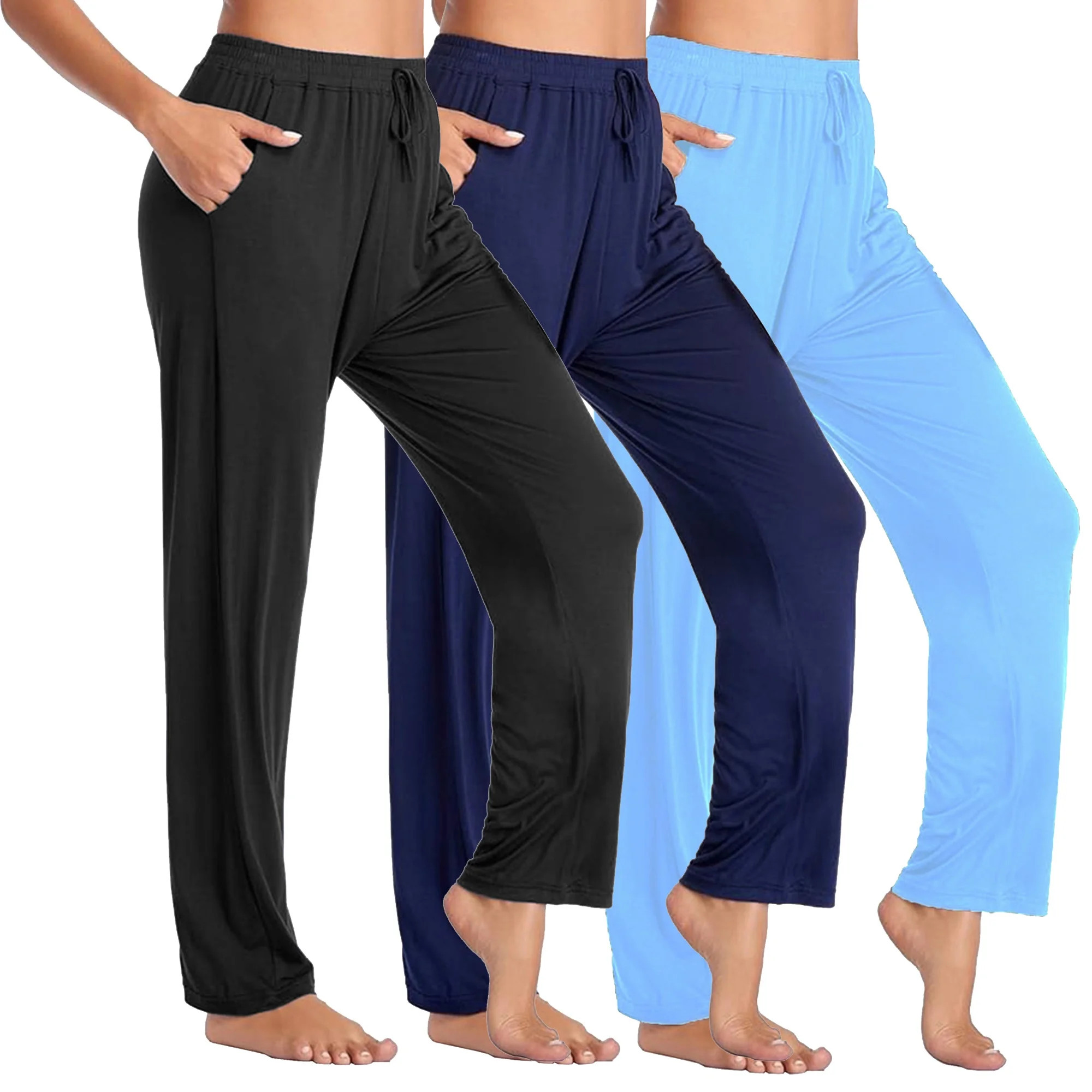 Women's 3-Pack Loose Fit Classic Lounge Pants (Sizes, S-3XL) | Walmart (US)