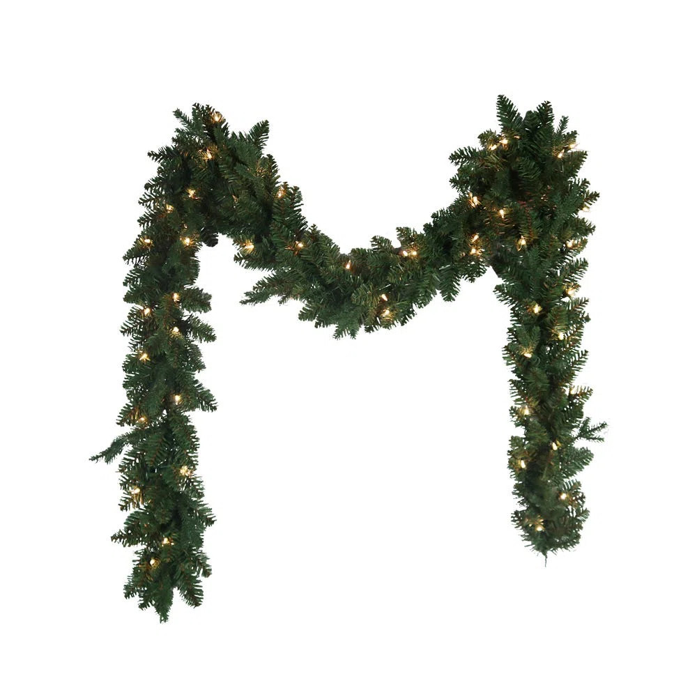 Kurt Adler 9' Jackson Pine Pre-Lit Garland with 60 Clear Lights | Wayfair | Wayfair North America