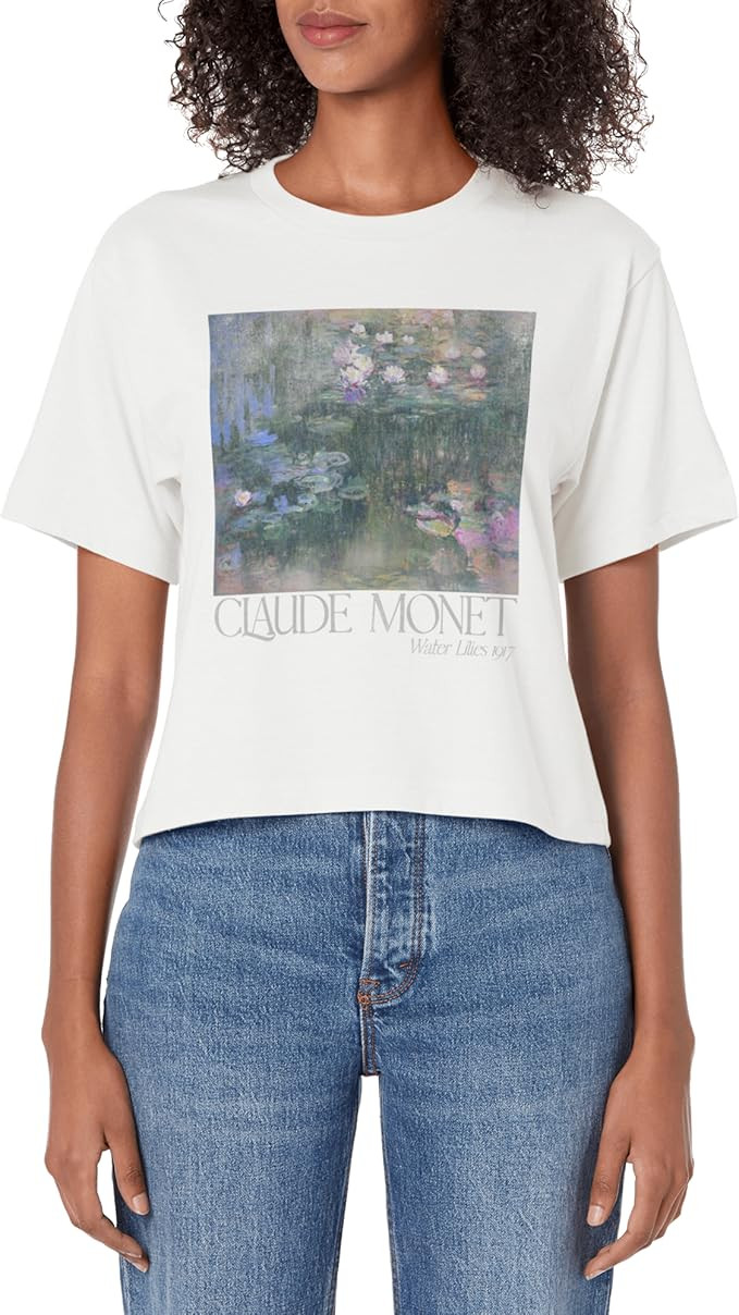 Trendy Claude Monet Water Lilies 1917 Women's Crop Top | Amazon (US)
