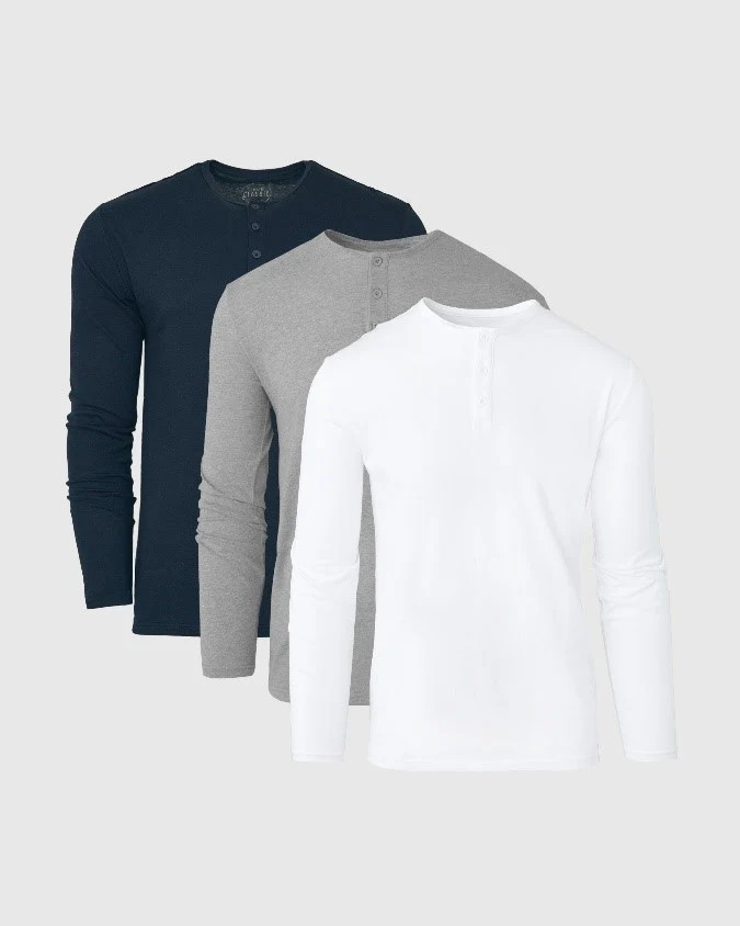 Classic Long Sleeve Henley 3-Pack | True Classic