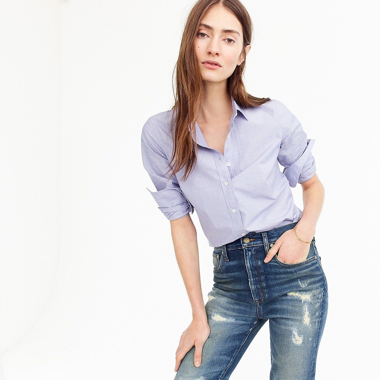 Slim perfect shirt in end-on-end cotton | J.Crew US