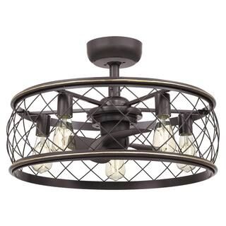 Dury 22 in. Palladian Bronze Fan with Light | The Home Depot