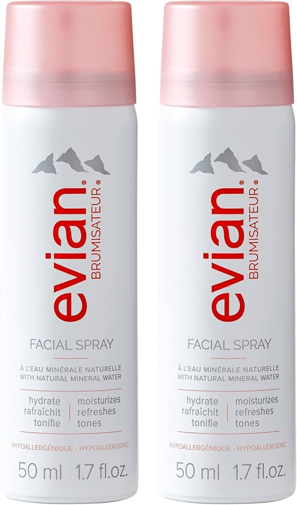 Evian Facial Spray 1.7 oz - Hydrating Mineral Water Mist for Face & Skin - Refreshes Makeup and T... | Amazon (US)