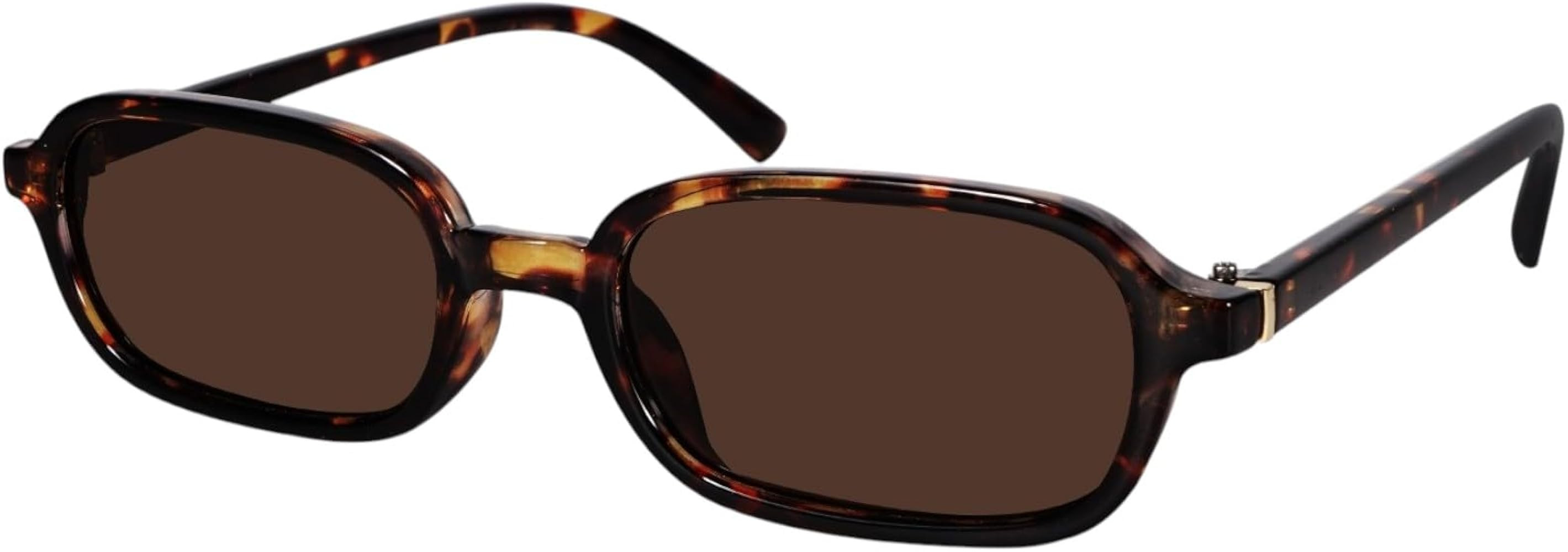 Retro Rectangle Sunglasses for Women Small Trendy 90s Glasses Narrow Skinny Sunnies | Amazon (US)
