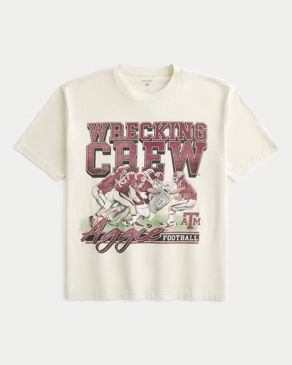 Men's Boxy Texas A&M University Aggies Graphic Tee | Men's Graphics Shop | HollisterCo.com | Hollister (US)