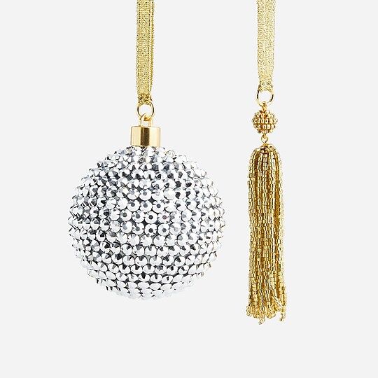 Crystal and tassel ornaments set | J. Crew US