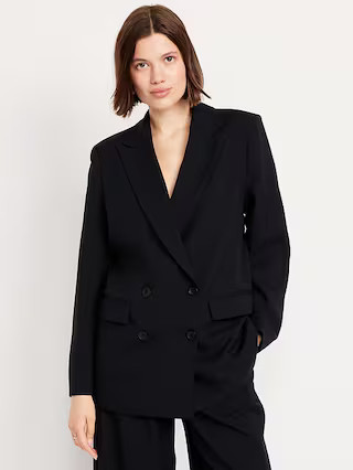 Oversized Double-Breasted Blazer | Old Navy (US)