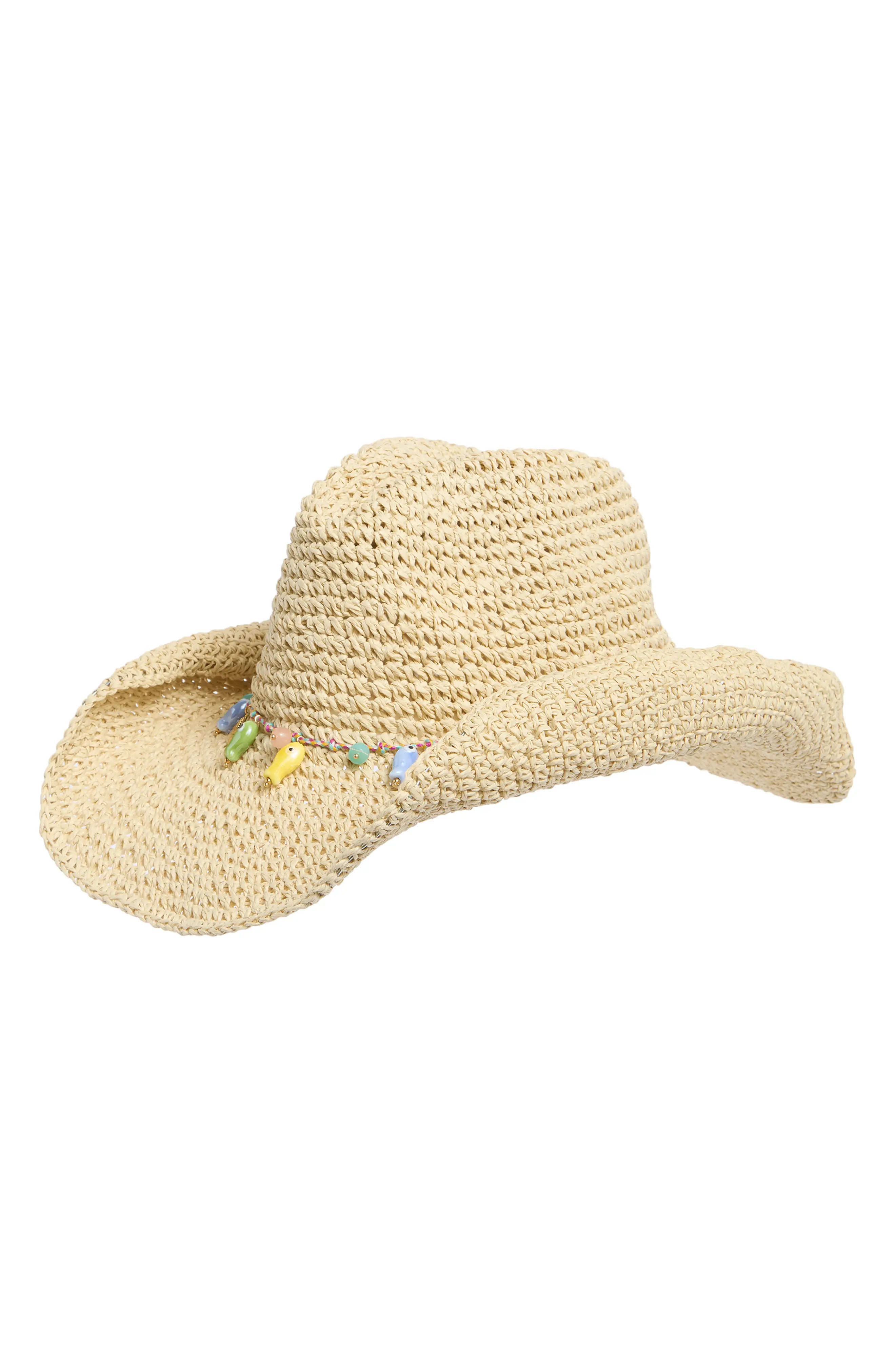 Steve Madden Charm Band Straw Cowboy Hat (Women) | Nordstromrack | Nordstrom Rack