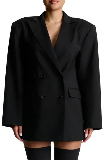 Naked Wardrobe Oversize Long Sleeve Blazer Dress in Black at Nordstrom Rack, Size Large | Nordstrom Rack