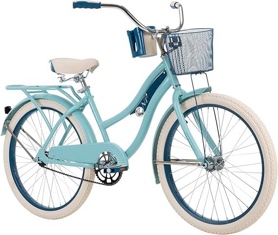 Huffy 24" Nel Lusso Girls' Cruiser Bike, Blue Satin | Amazon (US)