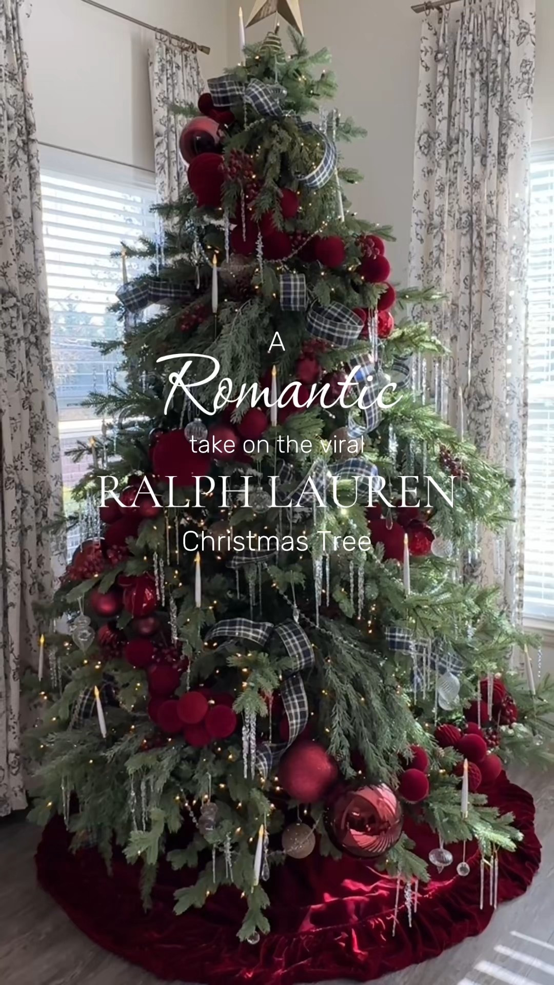 Our Christmas tree this year feels like a little moment of holiday romance with rich textures, soft shimmer, and a subtle nod to that classic Ralph Lauren look everyone is loving. Deep velvet tones, sparkling icicles, and heritage plaid ribbon come together for a cozy, refined glow from morning to night. ✨🎄

#LTKHome #LTKHoliday #LTKSeasonal