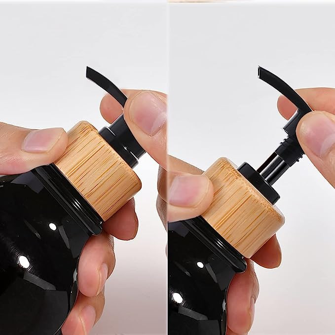 Shampoo and Conditioner Dispenser with Bamboo Pump, 3 Pack Shampoo Conditioner Body Wash Dispense... | Amazon (US)