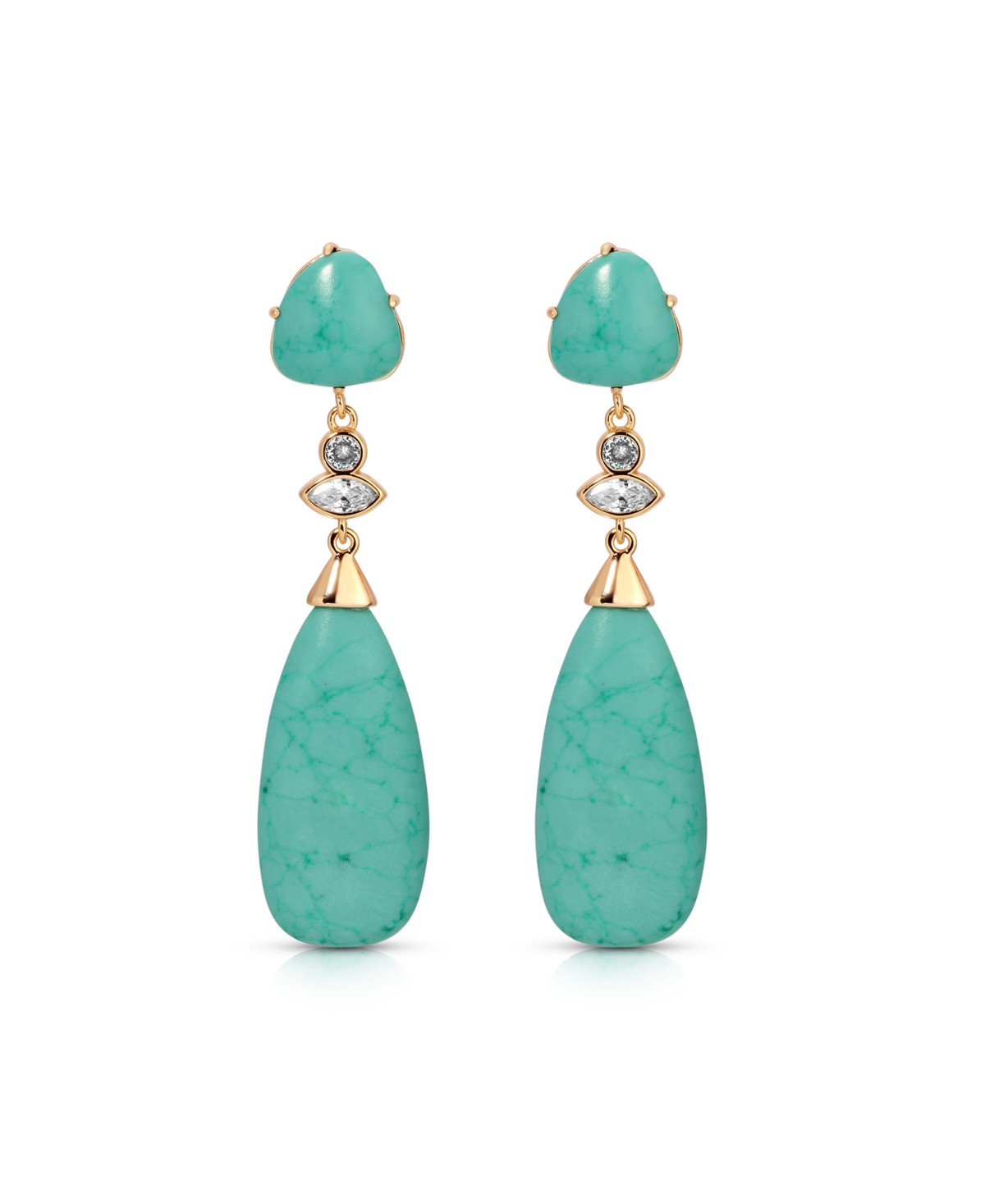 Ettika Turquoise Solstice Drop Earrings - Gold | Macy's