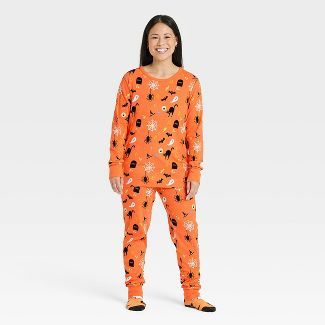 Women's Halloween Matching Family Pajama Set - Hyde & EEK! Boutique™ Orange | Target