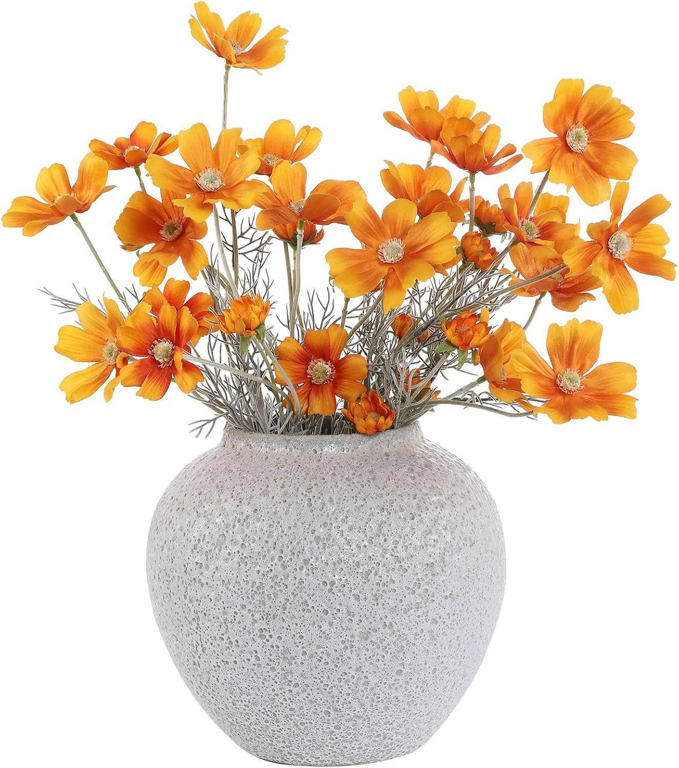 DuHouse 8 Pcs Artificial Cosmos Silk Flowers(Burnt Orange) | Amazon (US)