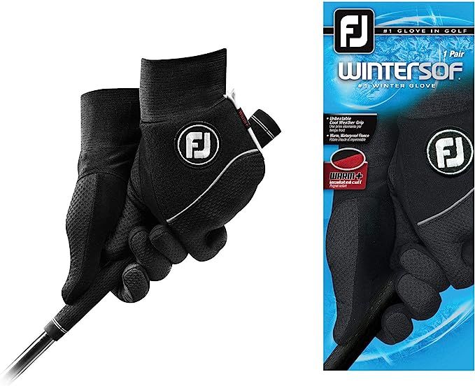 FootJoy Women's WinterSof Golf Gloves, Pair (Black) | Amazon (US)