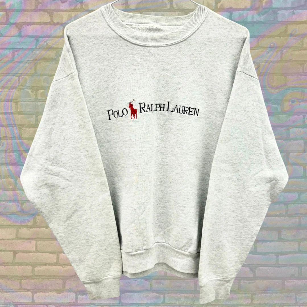 Polo Ralph Lauren Classic Embroidered Spellout 90s Crewneck Large Unisex Vintage Streetwear Made ... | Etsy (US)