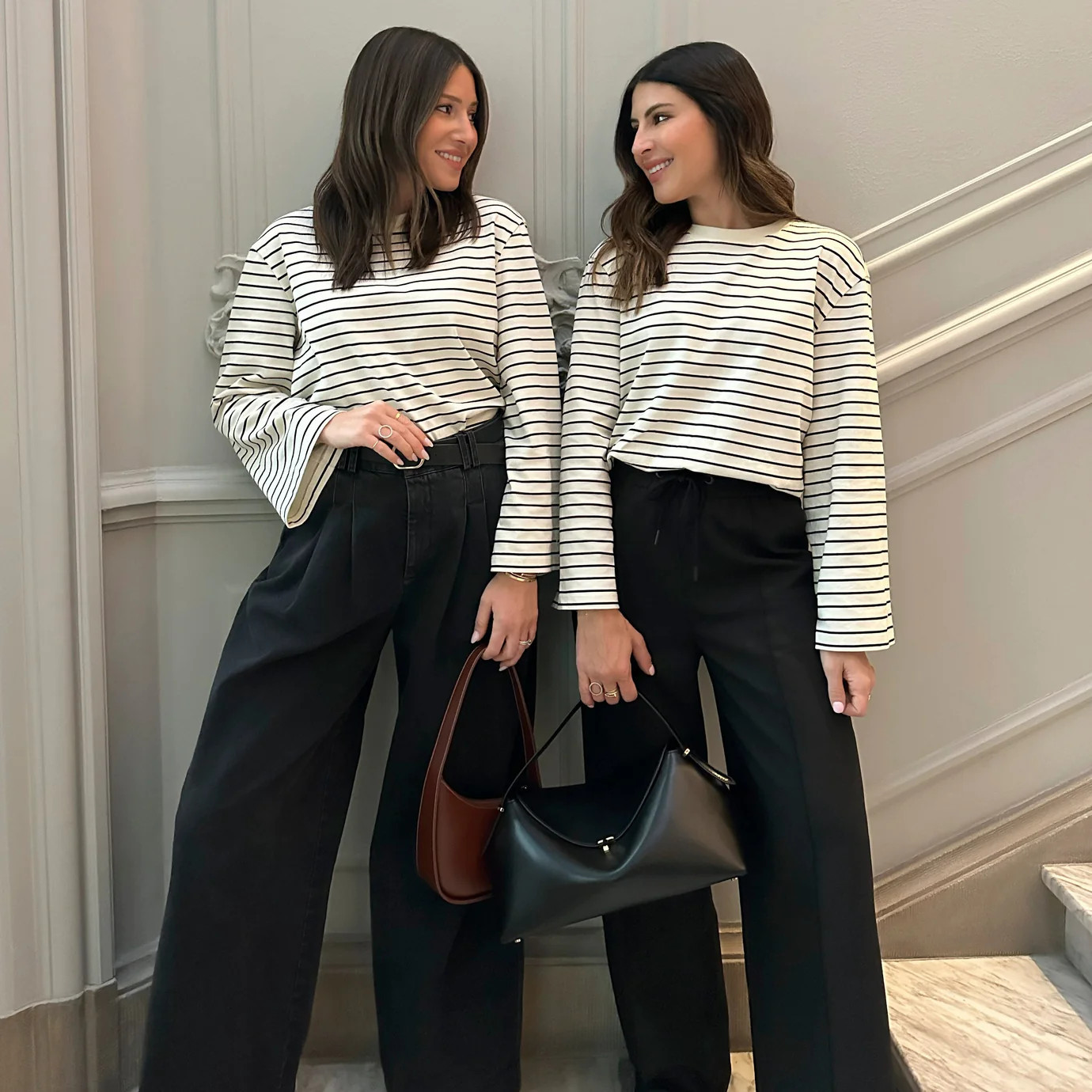 LONG SLEEVE STRIPE TOP - CREAM / BLACK | WAT The Brand