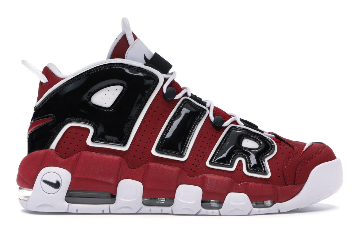 Men's Nike Air More Uptempo Bulls Hoops Pack Sneakers in Varsity Red/Black/White | StockX