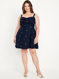 Fit & Flare Crepe Mini Dress | Old Navy | Old Navy (US)