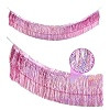 2 Pack Glitter Silver Foil Fringe Garland-4 Layers Thick | Shiny Metallic Tinsel Streamers, Wall ... | Amazon (US)