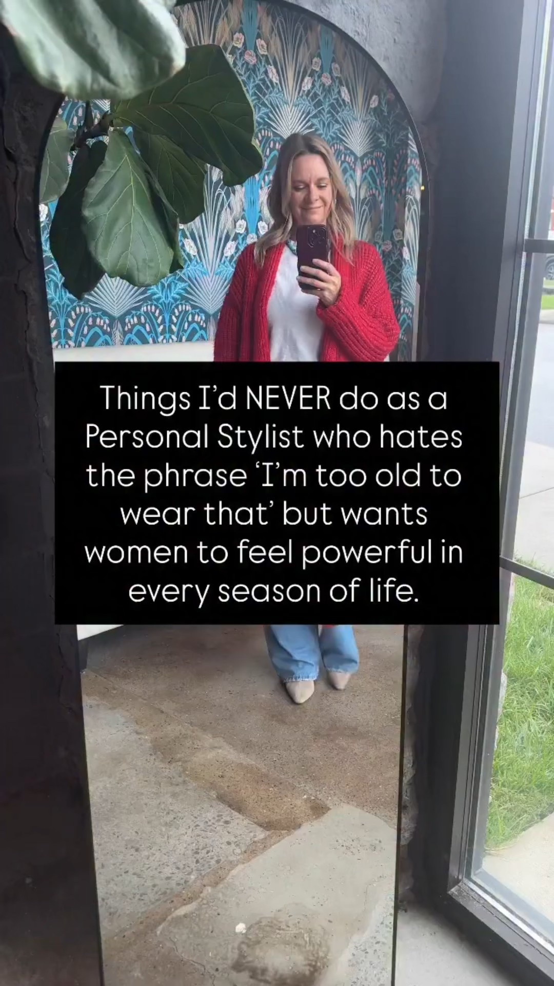 Things I’d NEVER do as a Personal Stylist who hates the phrase “I’m too old to wear that” 👇

1️⃣ Never let age define style. Your wardrobe should evolve with you, not shrink because of an outdated rule.

2️⃣ Never confuse confidence with conformity. The goal isn’t to dress how others expect — it’s to feel like you.

3️⃣ Never say no to something that makes you light up. If you love it, it’s already your style.

Because great style doesn’t have an expiration date — it has energy.
And when women in their 40s, 50s, and beyond start dressing from that energy… everything changes.

✨ Ready to feel powerful in your clothes again?
Book a Styling Session or Personal Shopping experience through the link in bio — and let’s redefine what confidence looks like in this chapter.

#EffortlessStyle #PersonalStylist #StyleConfidence #Over40Style #wardroberefresh