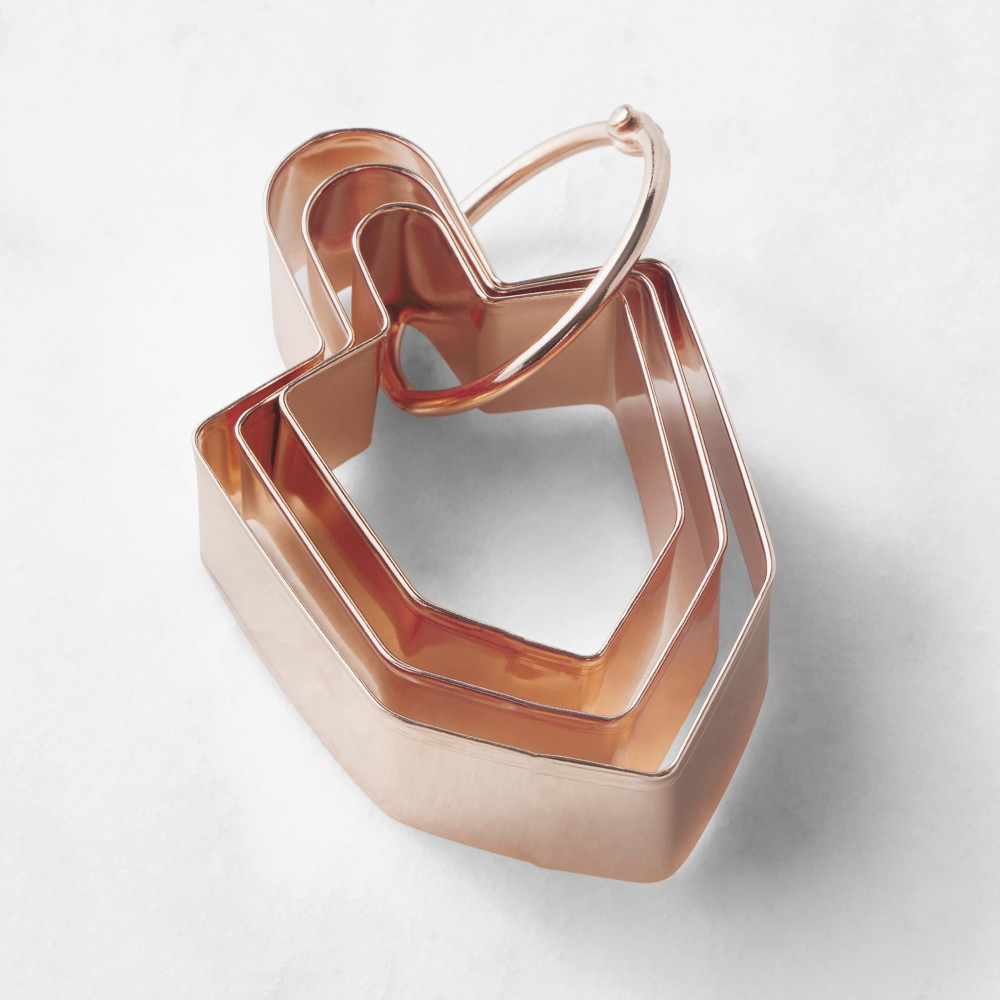 Williams Sonoma Copper Hanukkah Dreidel Cookie Cutters on Ring, Set of 3 | Williams-Sonoma