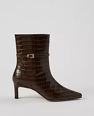 Ankle Chain Croco Bootie | Ann Taylor (US)