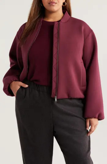 Nordstrom Scuba Knit Bomber Jacket | Nordstrom | Nordstrom