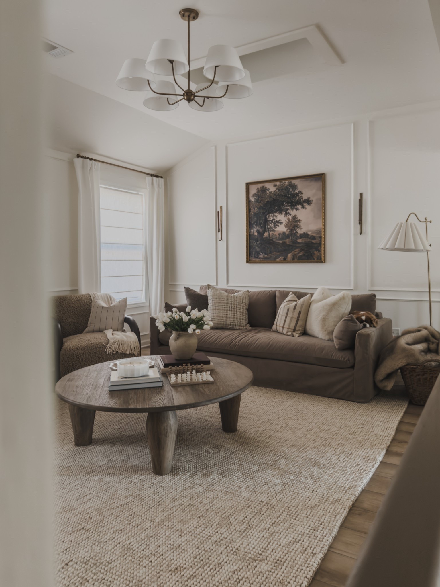 Media center room reveal! From stunning, cozy accent pieces to warm up the space to a grounded and plush area rug - showcasing all the things to complete my collected and cozy media center space. 

Home finds, neutral home inspo, collected style, furniture favorites, neutral wood tones, cozy media center, spring refresh, upholstered sofa, neutral area rug, brass detail, linen curtain, round coffee table, cozy throw pillow, throw blanket, floor lamp, faux florals, brass lighting, roman shades, cozy accent seating, Wayfair, Pottery Barn style, Joss and Main, Castlery, found it on Amazon, Magnolia, Etsy, Four Hands, Two Pages, Perigold, shop the look!

#LTKSeasonal #LTKHome