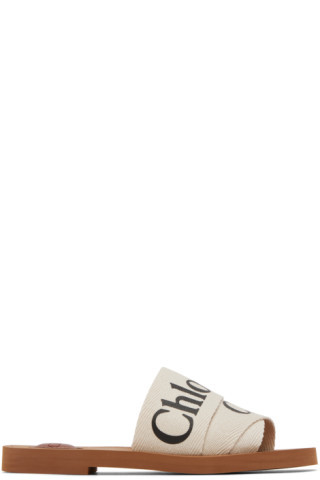 White Woody Flat Mules | SSENSE