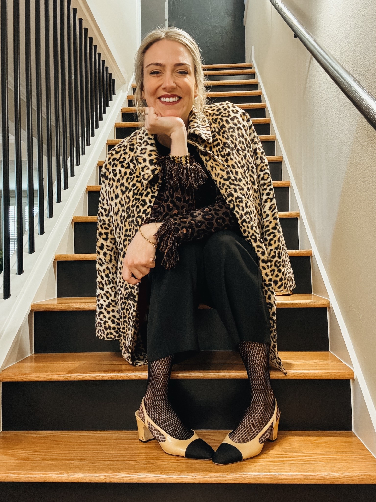 I’ve been loving seeing the tights under pants trend and found knee high tights on Amazon. Leopard on leopard with my go to work pants from #jcrew and a splurge from my trip to #mallofamerica my #Chanel #slingbacks (found a good #dupe though linked here) 

#LTKootd #LTKWorkwear #LTKdayinmylife