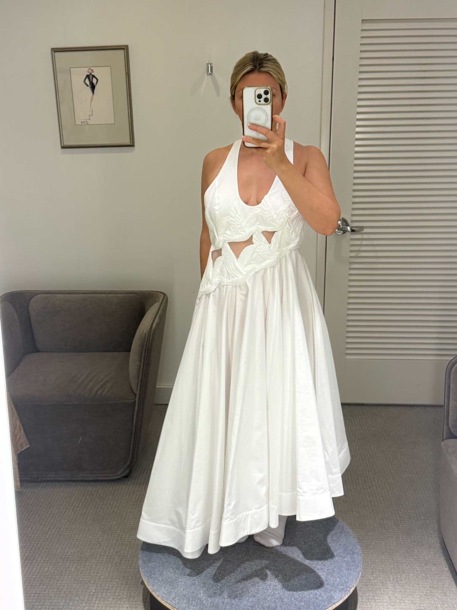 The dress is on sale! To all my brides, run don’t walk! It’s so beautiful on and moves so elegantly as you walk. Perfect
 to wear as an upcoming bride 🤍🩵💜

I’m 5’3, 135lbs wearing size 1 (US 6)

#LTKootd #LTKMidsize #LTKWedding