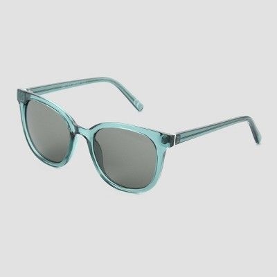 Women's Crystal Square Sunglasses - Universal Thread™ Green | Target