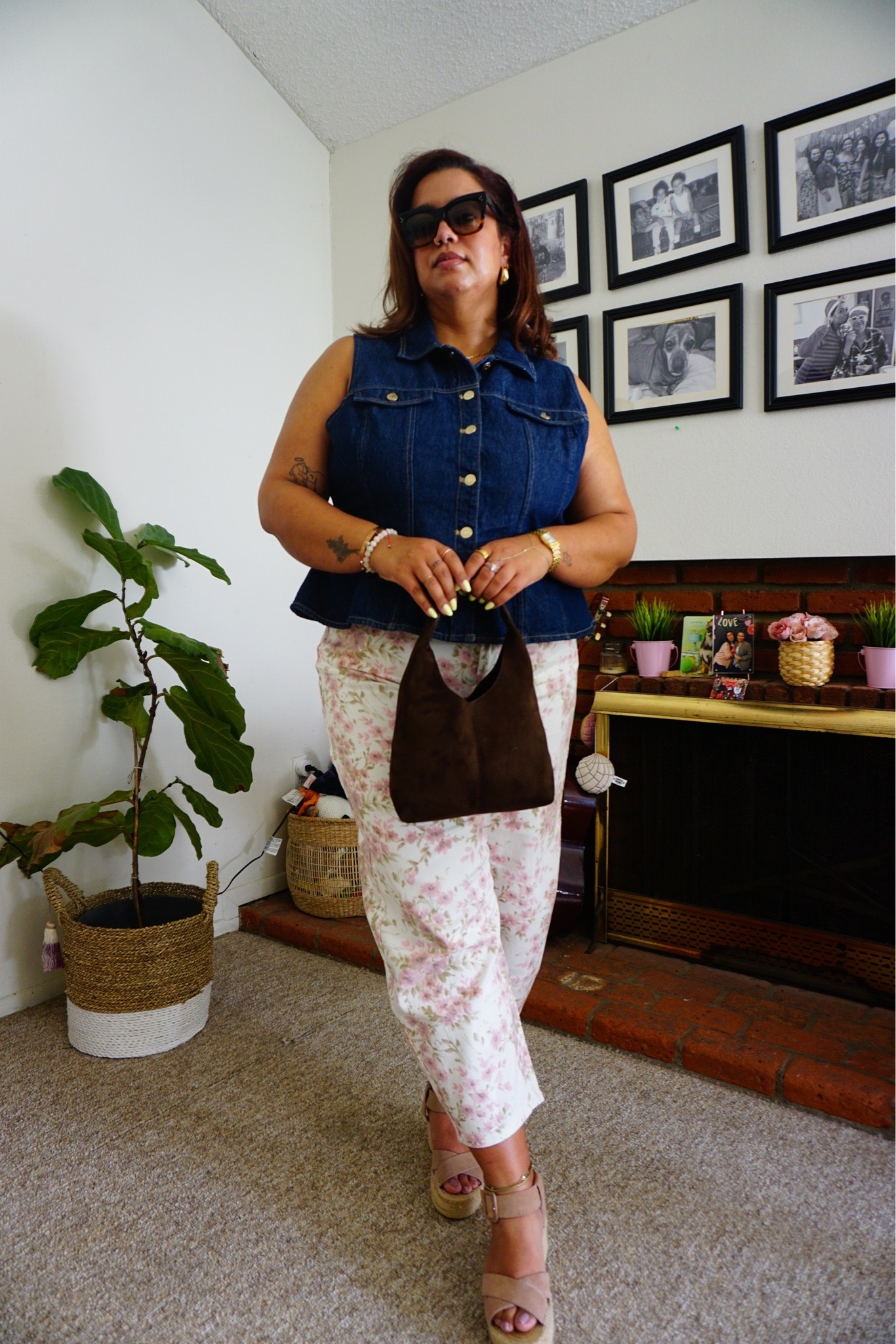 Love to mix denim and print for a fun spring vibe!

#LTKootd #LTKMidsize #LTKWorkwear