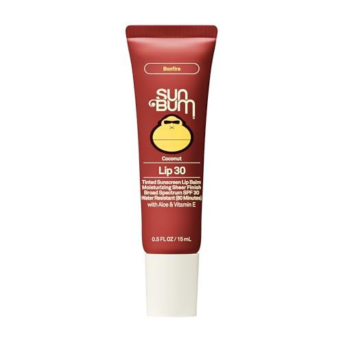 Sun Bum SPF 30 Sunscreen Bonfire Tinted Lip Balm - Coconut Flavor Broad Spectrum Moisturizing wit... | Amazon (US)