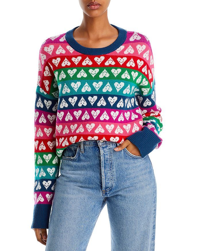 Rainbow Heart Crewneck Sweater - 100% Exclusive | Bloomingdale's (US)