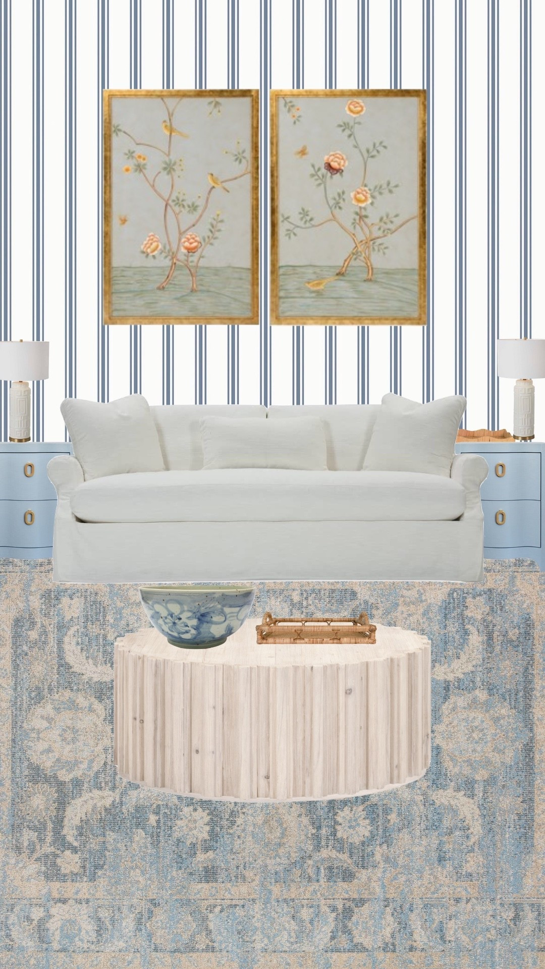 Preppy Traditional Interior Design Home Inspiration Living Room 

#LTKHome #LTKGiftGuide #LTKU