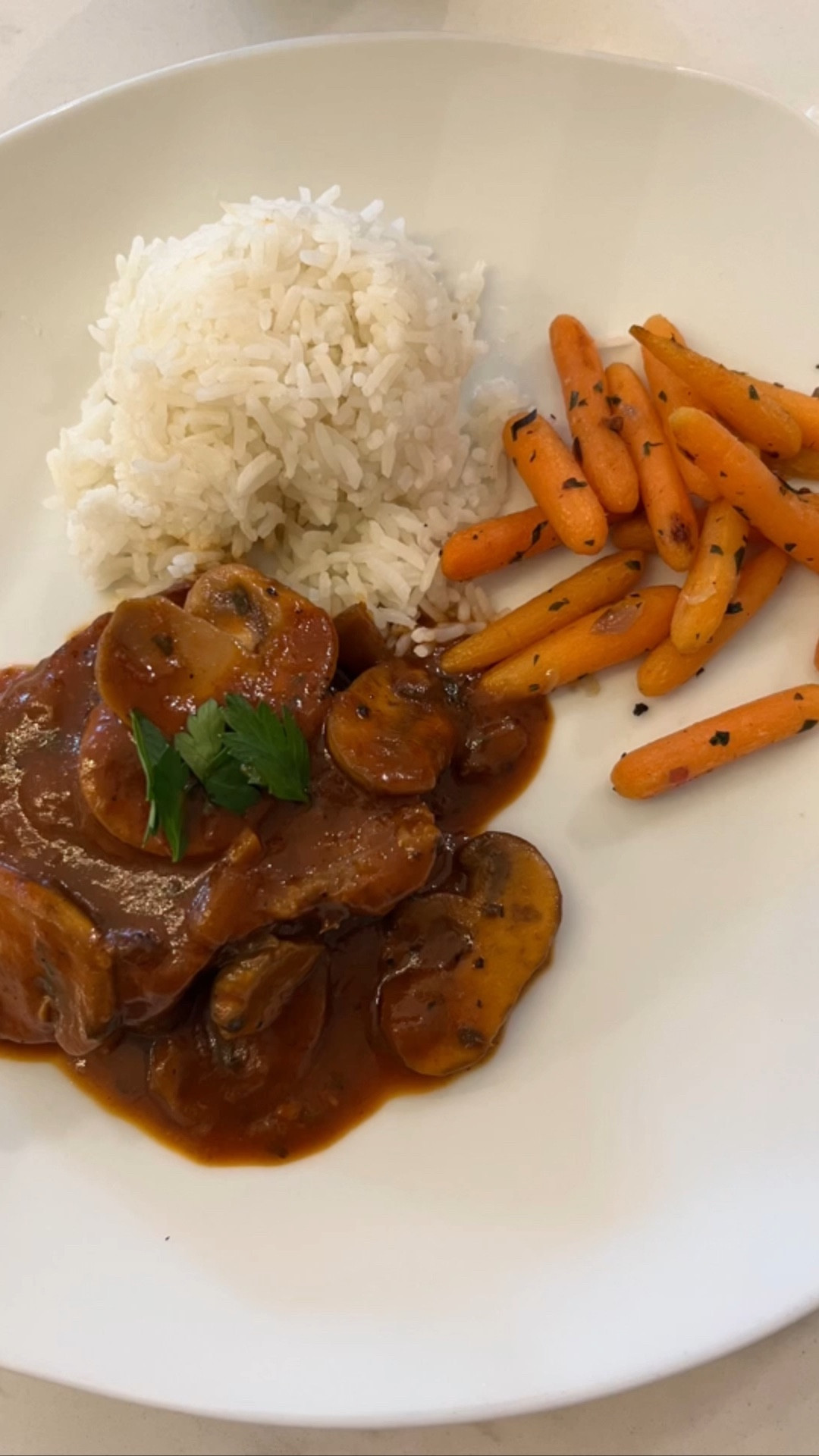 Beef and mushrooms recipe. 
INGREDIENTS:
1 tablespoon of butter 
1 Chalote 
1/4 cup parsley
1/4 onion 
5 garlic cloves 
1 teaspoon dry oregano
3 tablespoons of red wine or Marsala wine 
1/2 cup of beef broth 
1 can of tomato paste 
1 tablespoon of Worcesctershire
A1 sauce, Tabasco if you like. 
1 tablespoon cornstarch 
INSTRUCTIONS:
- [ ] In a saucepan melt the butter. Add chopped chalotes, chopped parsley, chopped onion, chopped garlic and 1/2 teaspoon oregano and fry for 10 minutes. 
- [ ] Season with salt and pepper to taste.
- [ ] Add the wine and cook for 4 minutes.
- [ ] In a cup mix the beef broth, tomato paste, Worcesctershire sauce, maggi(seasoning sauce) and tabasco and A1 sauce. 
- [ ] Slowly add it to the mushrooms let it cook for a couples of minutes.
- [ ] In pan seared the meat or if you have a grill you can char meat over coals for about 5 minutes until meat is seared and color look right. 
- [ ] Put 1/2 of the mushrooms sauce on top of the meat and add 1/4 of cup of beef broth.
- [ ] We will finishing the cooking in a slow cooker for 4 hours or in the Dutch Oven for 1:30 min

- [ ] In a cup mix water and 1 teaspoon of corn starch and add to the left over sauce from the cooked the beef, cook for about 2 minutes . 
- [ ] Serve with white rice 
Chicken mushrooms sauce
- [ ] If you want to do it with chicken. Just grill chicken and add the sauce serve with rice. 
#competition #ltkfind #adrismexicankitchen #recipeblog 

#LTKFind #LTKfamily #LTKhome